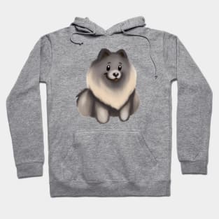 Cute Keeshond Drawing Hoodie